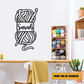 Personalized Crochet Knitting Metal Sign, Wedding, Anniversary Gift For Her, Metal Laser Cut Metal Signs Custom Gift Ideas