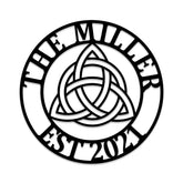 Personalized Triquetra Trinity Irish Celtic Knot Metal Sign, Metal Laser Cut Metal Signs Custom Gift Ideas