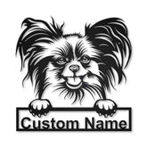 Personalized Papillon Dog Metal Sign Art, Custom Papillon Dog Metal Sign, Animal Funny, Father's Day Gift, Pets Gift, Birthday Gift, Laser Cut Metal Signs Custom Gift Ideas