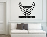 Personalized Air Force Officer Metal Sign, Sign For Air Force Soldier, Custom Gift For Soldier, Air Force Soldier Name Sign, Personalized, Metal Laser Cut Metal Signs Custom Gift Ideas