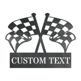 Checkered Flag Monogram Customized Metal Signs, Custom Metal Sign, Custom Signs, Metal Sign, Metal Laser Cut Metal Signs Custom Gift Ideas