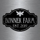 Personalized Bee Sign Personalized Family Name Metal Sign Housewarming Gift Wedding Gift Personalized Gift, Laser Cut Metal Signs Custom Gift Ideas