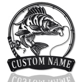 Personalized Perch Fishing Fish Pole Metal Sign Art, Custom Perch Fishing Metal Sign, Perch Fishing Gifts For Men, Perch Fishing Gift, Laser Cut Metal Signs Custom Gift Ideas