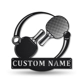 Personalized Table Tennis Sport Monogram Metal Sign Art, Custom Table Tennis Sport Metal Sign, Hobbie Gifts, Sport Gift, Birthday Gift, Laser Cut Metal Signs Custom Gift Ideas