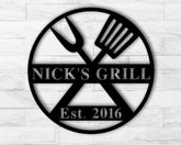 Personalized Metal Bbq Sign, Bbq Grill Sign, Outdoor Kitchen Metal Signs, Personalized Grill Sign, Bbq Party Decor, Laser Cut Metal Signs Custom Gift Ideas