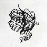 Butterfly Music Metal Wall Art, Butterfly Music Decoration For Room, Butterfly Music Home Decor, Butterfly Music, Music Teacher Gift, Metal Laser Cut Metal Signs Custom Gift Ideas