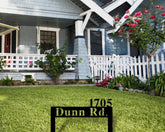 Lawn Address Sign, Monogram Metal Sign, Custom Address Sign, Address Sign, Personalized Metal Yard Art, Metal Address Plaque For Yard, Front, Metal Laser Cut Metal Signs Custom Gift Ideas