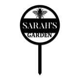 Personalized Bee Metal Garden Sign, Stake, Home Decor, Wedding Art Gift For Gardening Lovers, Metal Laser Cut Metal Signs Custom Gift Ideas