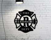 Personalized Metal Maltese Cross Sign, Firefighter Gift, Monogram Door Hanger, Firefighter Gift, First Responder Gift, Custom Metal Sign, Metal Laser Cut Metal Signs Custom Gift Ideas