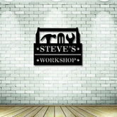 Personalized Metal Workshop Sign Wall Art, Cut Metal Sign, Metal Wall Art, Metal House Sign, Metal Laser Cut Metal Signs Custom Gift Ideas