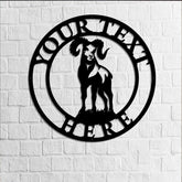 Aeticon PrintPrint Plasma Cut Steel Sign,bighorn Sheep Sign, Ram, Metal Sign, Personalized, Established, Animals Farm, Metal Art, Farmhouse Laser Cut Metal Signs Custom Gift Ideas