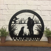 Personalized Duck Hunter & Lab Sign Cut Metal Sign Metal House Sign Decorations