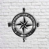 Nautical Compass Rose Compass Rose Personalized Coordinates Sign Custom Metal Wall Sign Wall Decor Housewarming Gift Decorations