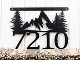 Mountain House Number Metal Sign Address Sign Address Plaque House Numbers Mountains Custom Sign Decorations
