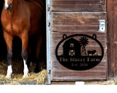 Metal Farm Sign, Cattle Farm Sign, Barn Cow Calf Chicken Sign, Metal Barn Sign, Custom Metal Name Sign, Personalized Metal Address Plaque, Metal Laser Cut Metal Signs Custom Gift Ideas