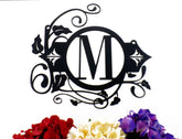 Hanging Monogram Metal Sign Black Monogram Monogram Monogram Wall Hanging Metal Letter Decorations