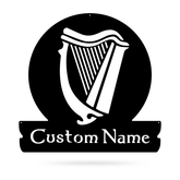 Celtic Harp Monogram Cut Metal Sign Metal House Sign Decorations