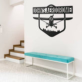 Airplane Monogram Cut Metal Sign Metal House Sign Decorations