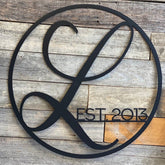 Custom Name Metal Art Family Monogram Sign Metal Monogram Initial Custom Name Metal Sign Decorations