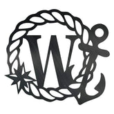 Anchor Monogram Initial Customized Metal Signs Custom Metal Sign Custom Signs Metal Sign Decorations