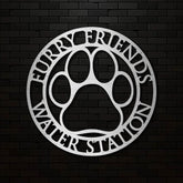 Custom Laser Cut Metal Dog Paw Sign Dog Drinking Station Plaque Dog Sign Hospitality Dog Paw Sign Decorations