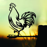 Rooster Cockadoodledoo Metal Art Garden Signs Cut Metal Sign Metal House Sign Decorations