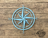 Sea Foam Compass Rose Unique Compass Design Rustic Farmhouse Decor Nautical Decor Beach House Decor Metal Decor Decorations