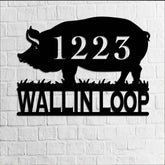 Pig Sign Address Sign Animals Farm Silhouette Farm Steel Sign steel Art Animal Farm Sign Metal Art Farmhouse Decorations