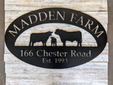 Farm Sign Or Ranch Sign Personalized Sign Family Name Sign Rustic Steel Personalized Gift Vintage Cow Sign Custom Metal Sign Decorations