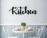 Kitchen Script Metal Word Sign Rustic Metal Kitchen Sign Farmhouse Decor Housewarming Gift word Art Decorations