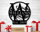 Personalized Last Name Metal Sign Established Family Sign Metal Monogram Sign Metal Family Name Sign Metal Signs With Last Names Decorations