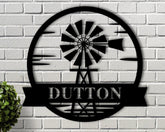Personalized Windmill Wall Decor Personalized Windmill Sign Custom Windmill Decor Metal Family Name Sign Last Name Farmhouse Decor Farm Sign Decorations