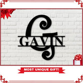 Kids Name Sign Personalized Family Name Metal Metal Monogram Door Hanger Housewarming Gift Wedding Monogram Decorations