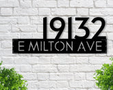 Metal House Numbers Address Plaque Housewarming Gifts Address Sign Custom Metal Address Sign Custom Street Address Sign Rustic Wall Decorations