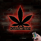 Personalized Weed Metal Wall Art With Lights, Marijuana Sign Decoration, Culture Smoking Cigarette, Custom Cannabis Sign Custom Gift For Him