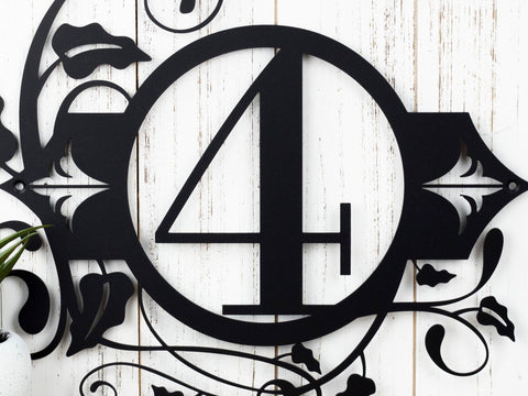 Custom Outdoor House Number Metal Sign 1 Digit, Black, Address Plaque, Metal Sign, Custom Sign, Personalized, Laser Cut Metal Signs Custom Gift Ideas
