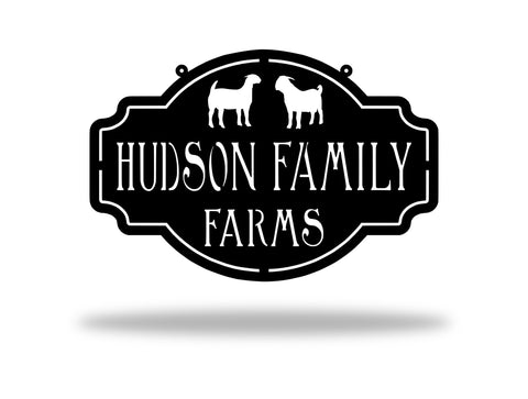 Metal Farm Sign , Goats Personalized Family Name Metal Sign Housewarming Gift Wedding Gift Personalized Gift Metal Wall Art, Laser Cut Metal Signs Custom Gift Ideas