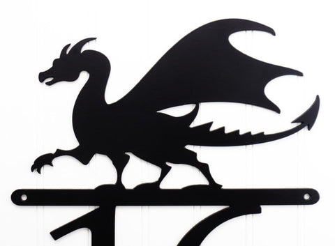 Dragon Outdoor Metal House Number Sign Black, Custom Sign, Address Plaque, Outdoor Sign, Metal House Number Laser Cut Metal Signs Custom Gift Ideas