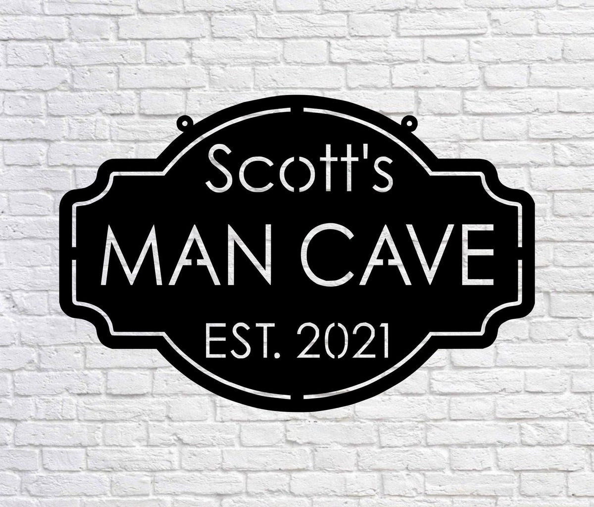 Personalized Metal Man Cave Sign, Man Cave Decor, Man Cave Metal Signs, Mancave Sign, Personalized Man Cave Sign Metal, Custom Man Cave Sign Laser Cut Metal Signs Custom Gift Ideas