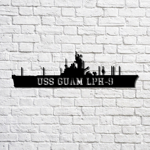 Uss Guam Lph9 Navy Ship Metal Art, Custom Us Navy Ship Cut Metal Sign, Gift For Navy Veteran, Navy Ships Silhouette Metal Art, Navy Home Decor Laser Cut Metal Signs Custom Gift Ideas