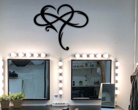 Infinity Heart, Steel Wall Decor, Metal Wall Art, Valentine Metal Art Home Decor, Custom Metal Art, Metal Signs, Unique Metal Art Gift For Couple Laser Cut Metal Signs Custom Gift Ideas