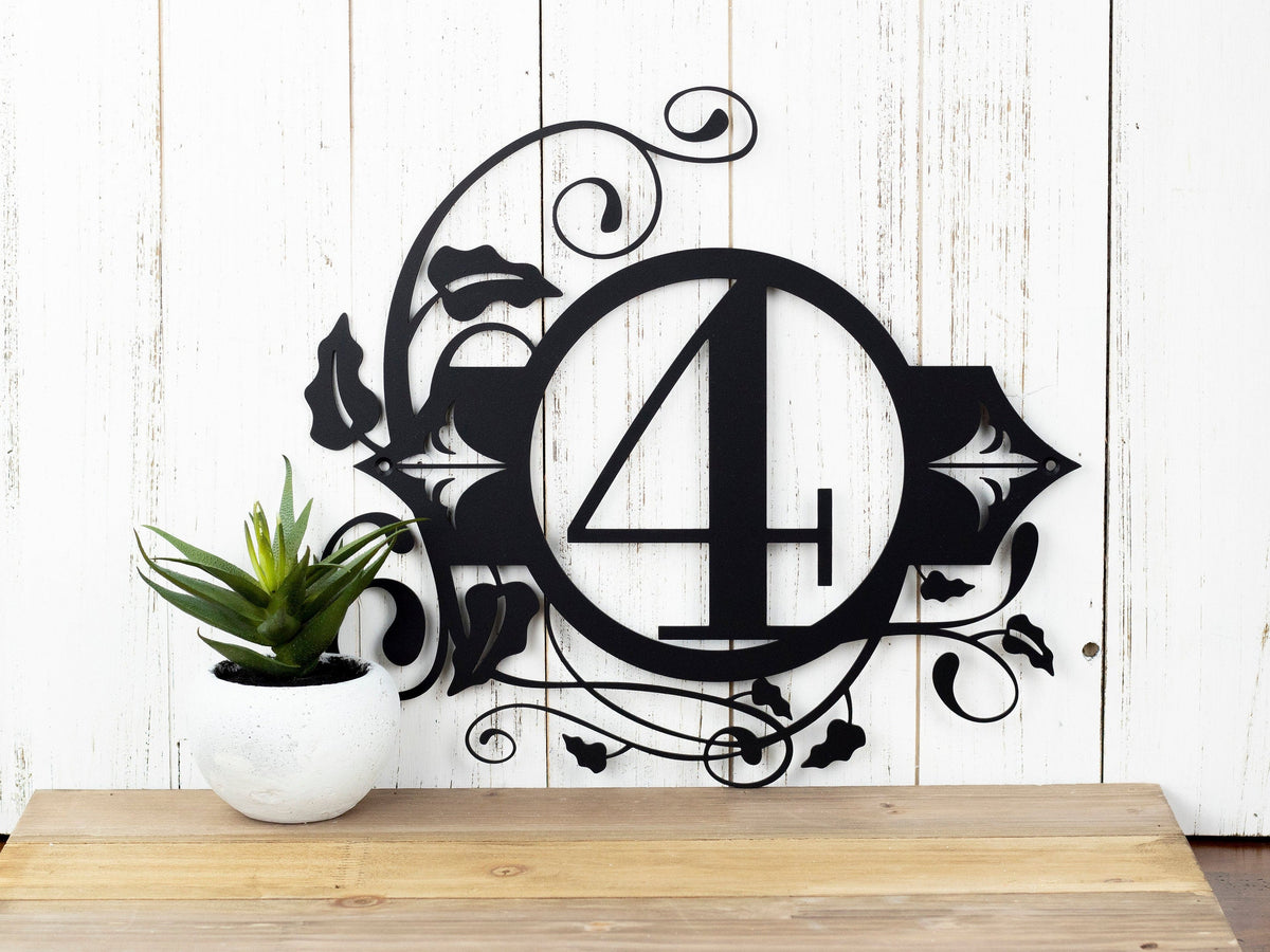 Custom Outdoor House Number Metal Sign 1 Digit, Black, Address Plaque, Metal Sign, Custom Sign, Personalized, Laser Cut Metal Signs Custom Gift Ideas