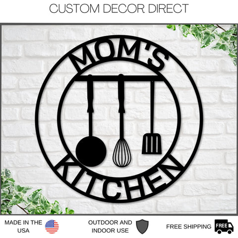 Custom Kitchen Sign, Personalized Kitchen Sign, Metal Kitchen Sign, Kitchen Gift, Kitchen Decor, Gifts For Her, Gift For Mom, Mothers Day Laser Cut Metal Signs Custom Gift Ideas