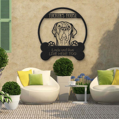 Bordeaux Great Dane Dog Lovers Funny Personalized Metal House Sign Laser Cut Metal Signs Custom Gift Ideas