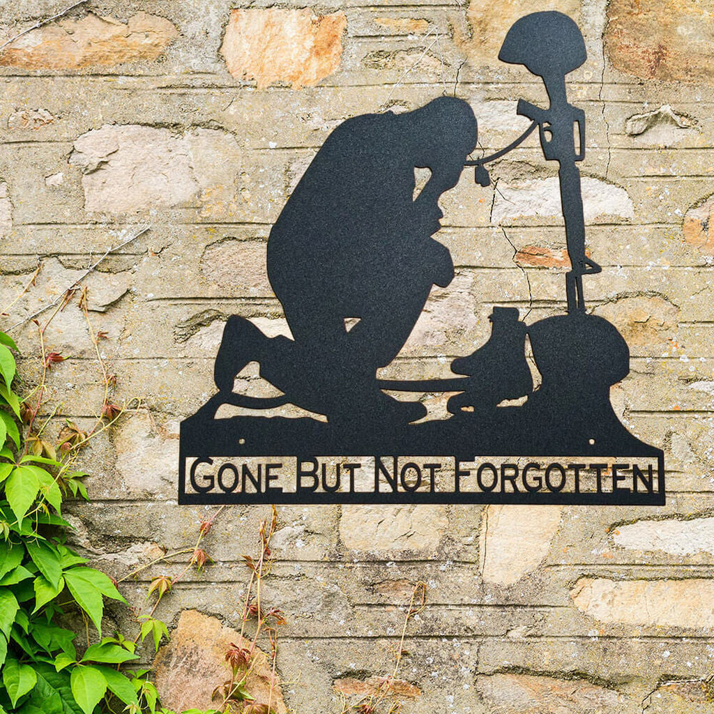 Gone But Not Forgotten US Soldier Fallen Heroes Cut Metal Sign Wall Metal Sign Laser Cut Metal Signs Custom Gift Ideas