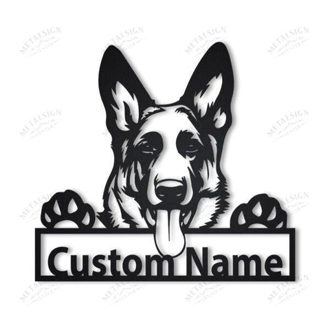 German Shepherd Personalized Metal Wall Decor, Cut Metal Sign, Metal Wall Art, Metal House Sign Laser Cut Metal Signs Custom Gift Ideas