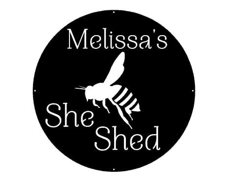 Bee, She Shed Signs, Large Garden Decor, Personalized Garden Sign, Birthday Gifts For Her, Gift For Women Laser Cut Metal Signs Custom Gift Ideas