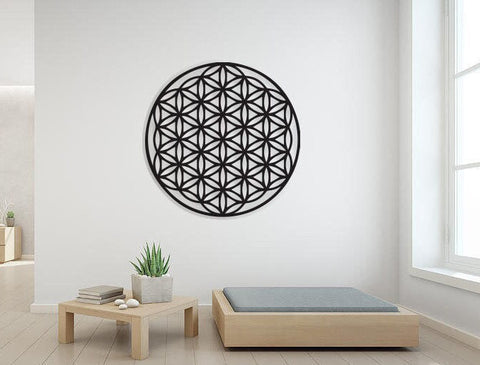 Flower Of Life Metal Sign Metal Wall Art Geometric Flower Sign Wall Hangings Personalized Metal Wall Art Indoor Sign Gift Ideas Laser Cut Metal Signs Custom Gift Ideas