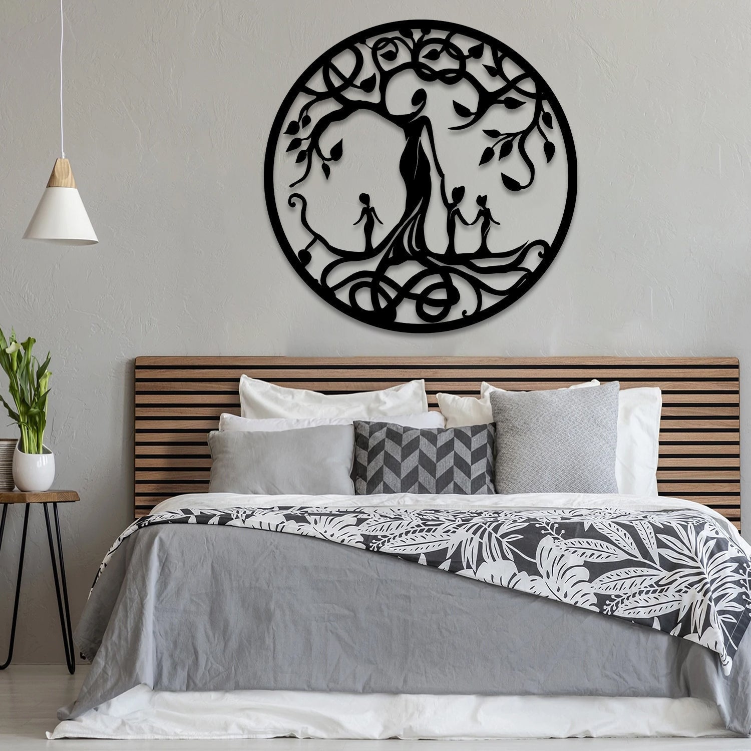 Personalized Number Of Kids Tree Of Life Metal Sign, Mother's Day Gift Laser Cut Metal Signs Custom Gift Ideas