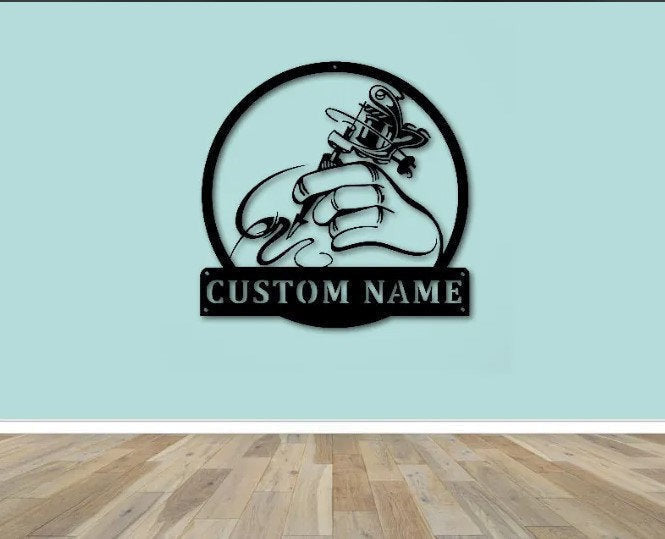 Personalized Tattoo Artist Metal Sign, Tattoo Artist Sign, Gift For Tattoo Artist, Funny Sign For Tattoo Shop Tattoo Store Decor Laser Cut Metal Signs Custom Gift Ideas